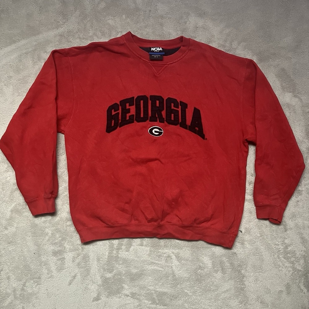 Georgia Bulldogs Crewneck Sweatshirt Mens XL Red University‎ College Football